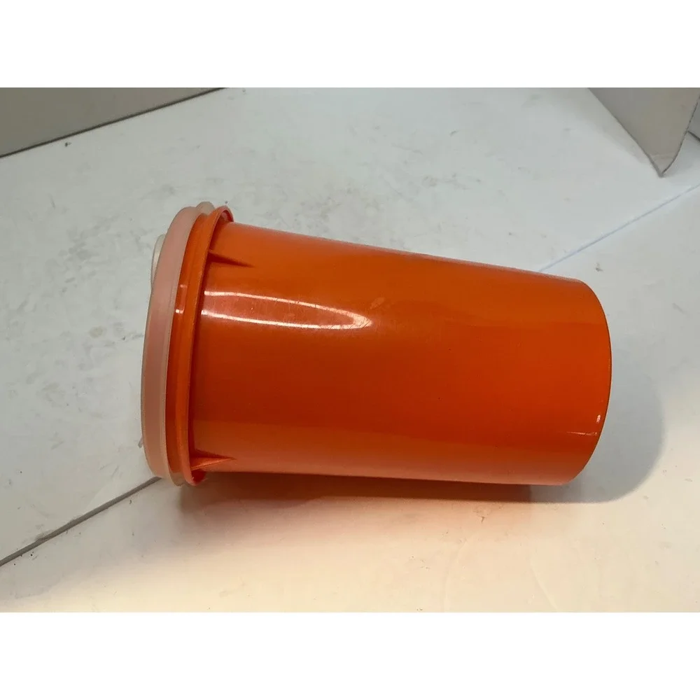 Tupperware Vintage Shaker Bottle Orange Flip Top Lid 16oz Kitchen Retro MCM